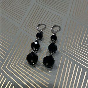 Elegant Black Drop Earrings